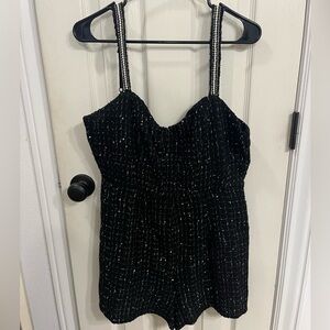 Tweed Romper has pockets